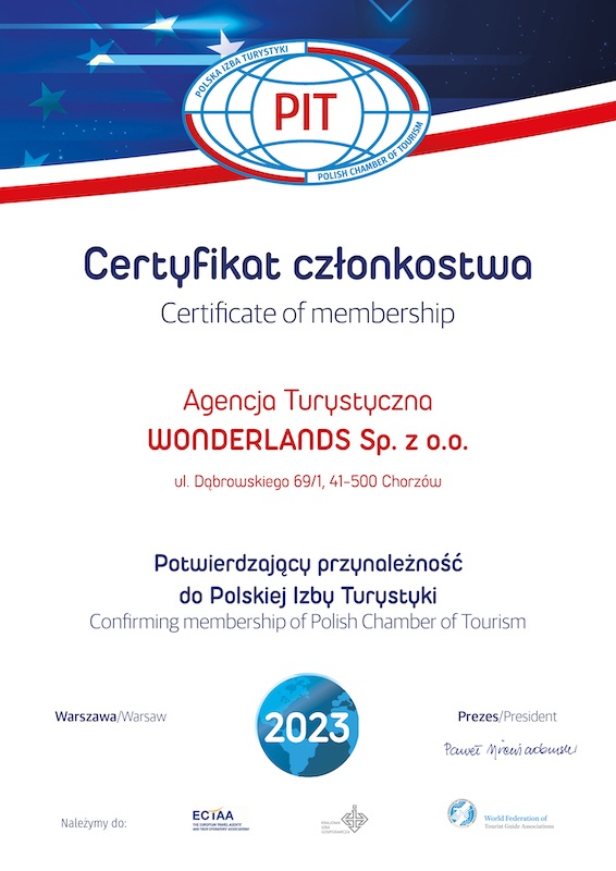 Certyfikat Polskiej Izby turystyki
